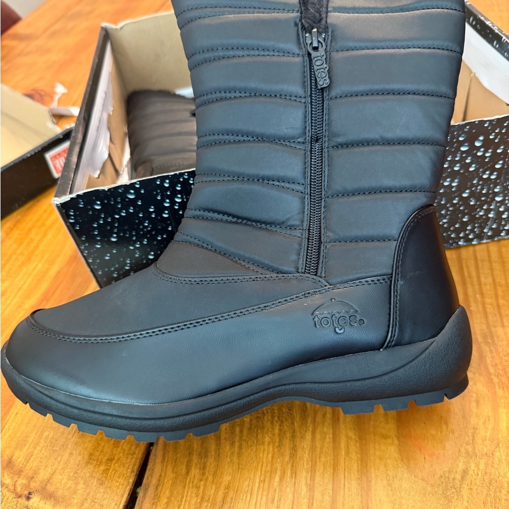 totes Black Kids Rain & Snow Boots